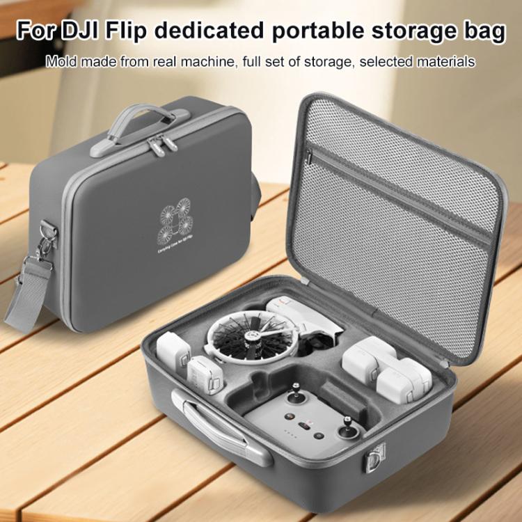 For DJI Flip BRDRC Drone Portable Case Single Shoulder Messenger Bag Handbag(Grey) - Backpacks & Bags by BRDRC | Online Shopping UK | buy2fix
