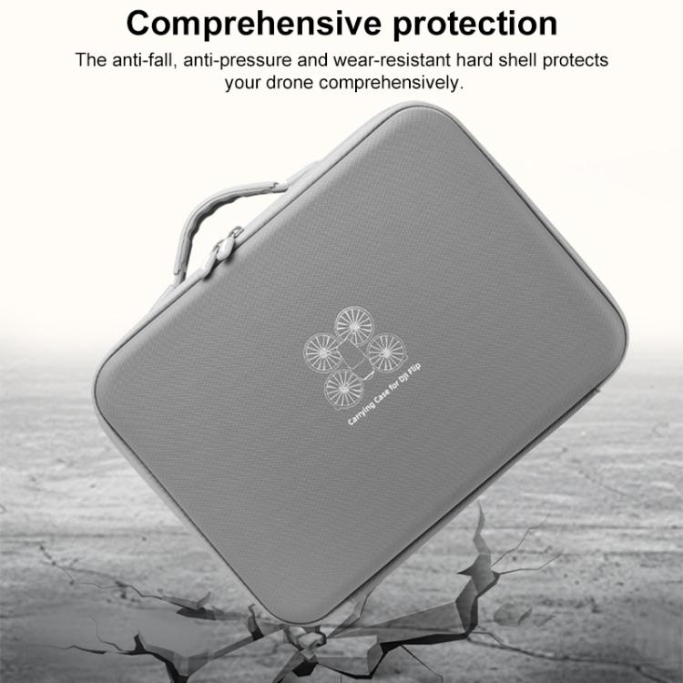 For DJI Flip BRDRC Drone Portable Case Single Shoulder Messenger Bag Handbag(Grey) - Backpacks & Bags by BRDRC | Online Shopping UK | buy2fix