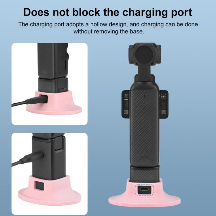 For DJI OSMO Pocket 3 BRDRC Silicone Desktop Base Bracket(Pink) - Mount & Holder by BRDRC | Online Shopping UK | buy2fix