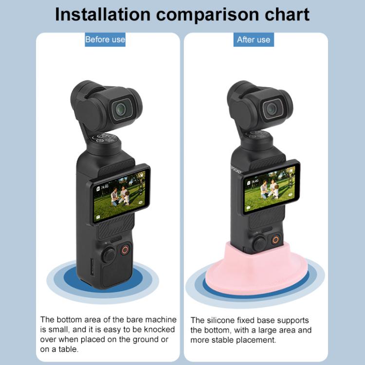 For DJI OSMO Pocket 3 BRDRC Silicone Desktop Base Bracket(Yellow) - Mount & Holder by BRDRC | Online Shopping UK | buy2fix