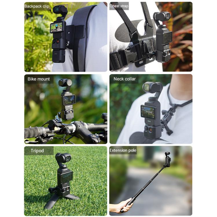 For DJI OSMO Pocket 3 BRDRC Protection Frame Adapter Base, Type:Frame + Backpack Clip - Holder by BRDRC | Online Shopping UK | buy2fix