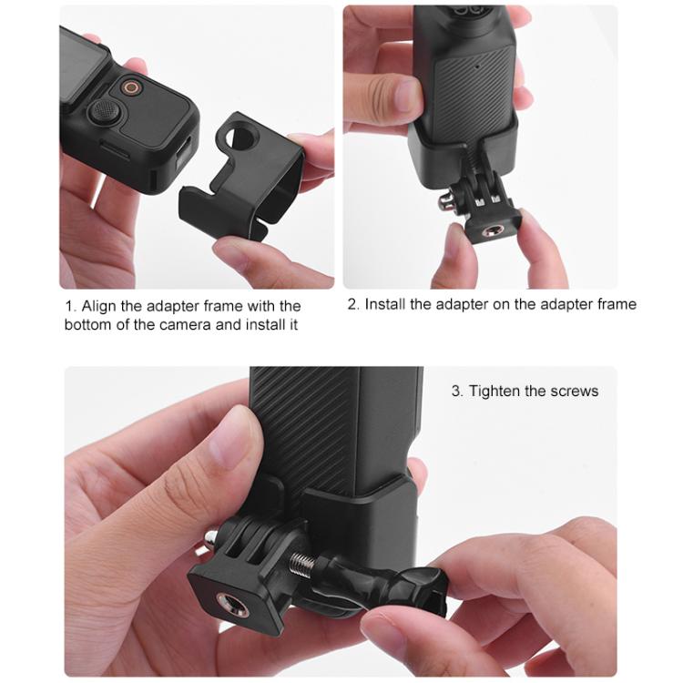 For DJI OSMO Pocket 3 BRDRC Protection Frame Adapter Base, Type:Frame + Clip + Chest Strap - Holder by BRDRC | Online Shopping UK | buy2fix
