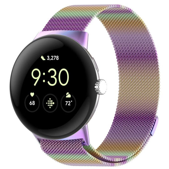 For Google Pixel Watch 5 / 4 / 3 45mm xDfind Milanese Metal Magnetic Watch Band(Colorful)