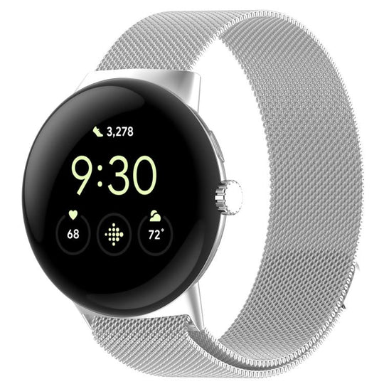 For Google Pixel Watch 5 / 4 / 3 45mm xDfind Milanese Metal Magnetic Watch Band(Silver)