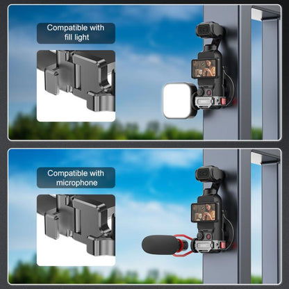 For DJI Osmo Pocket 3 BRDRC Smartphone Teleprompter Stand Desktop Clamp Cold Shoe Extension Mount(Dark Grey) - Mount & Holder by BRDRC | Online Shopping UK | buy2fix