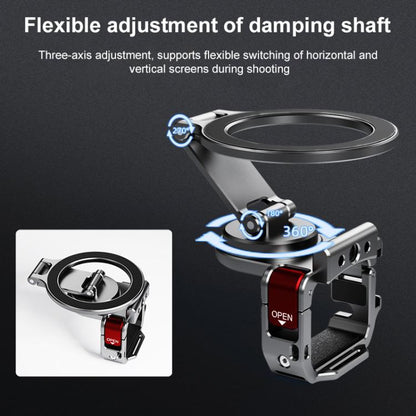 For DJI Osmo Pocket 3 BRDRC Smartphone Teleprompter Stand Desktop Clamp Cold Shoe Extension Mount(Dark Grey) - Mount & Holder by BRDRC | Online Shopping UK | buy2fix