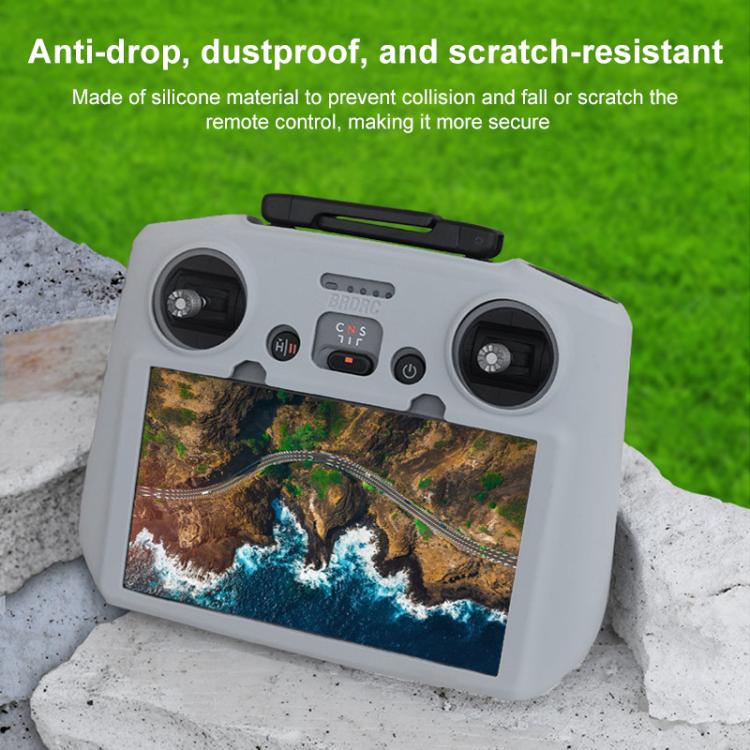 For DJI RC 2 BRDRC Remote Control Shockproof Anti-scratch Silicone Case(Grey) - Others by BRDRC | Online Shopping UK | buy2fix