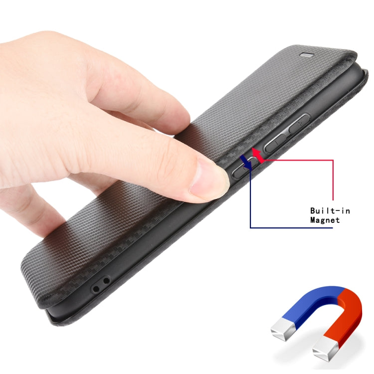 For Ulefone Note 9P Carbon Fiber Texture Horizontal Flip TPU + PC + PU Leather Case with Card Slot & Lanyard(Black) by buy2fix