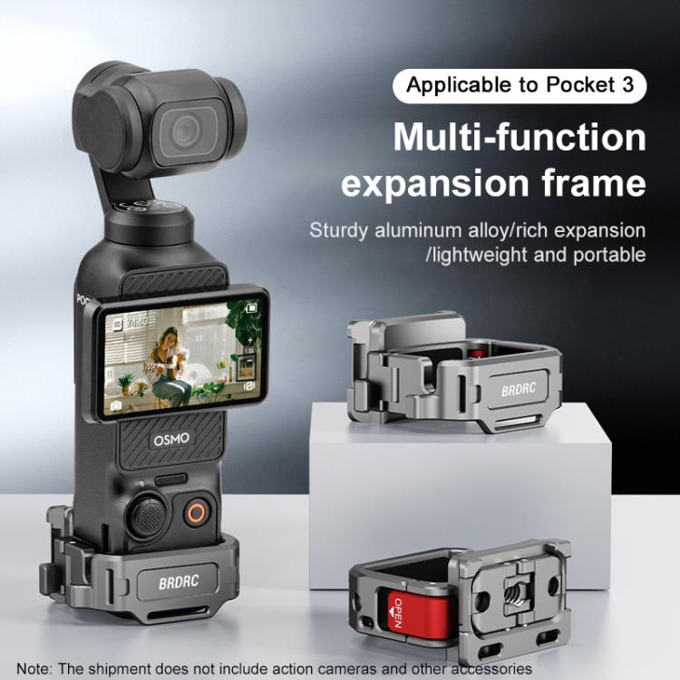 For DJI Osmo Pocket 3 BRDRC Quick Assembly Multi-function Cold Shoe Extension Mount(Dark Grey) - Mount & Holder by BRDRC | Online Shopping UK | buy2fix