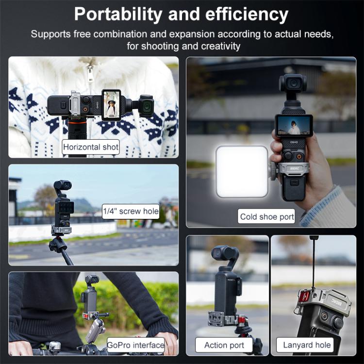 For DJI Osmo Pocket 3 BRDRC Quick Assembly Multi-function Cold Shoe Extension Mount(Dark Grey) - Mount & Holder by BRDRC | Online Shopping UK | buy2fix