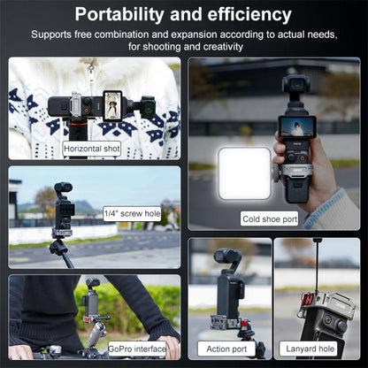 For DJI Osmo Pocket 3 BRDRC Quick Assembly Multi-function Cold Shoe Extension Mount(Dark Grey) - Mount & Holder by BRDRC | Online Shopping UK | buy2fix