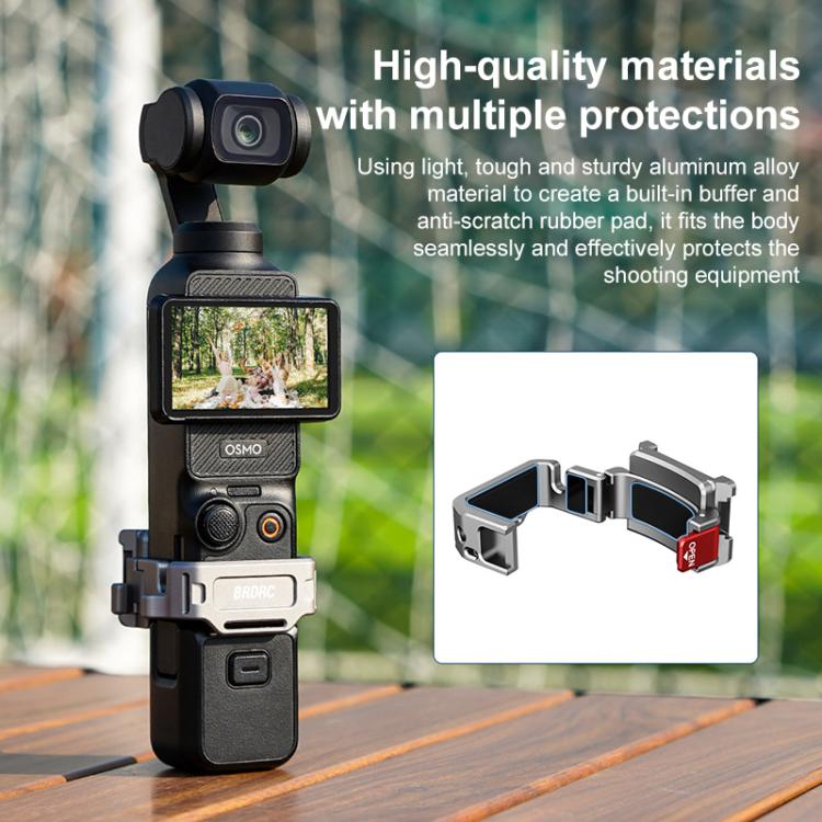 For DJI Osmo Pocket 3 BRDRC Quick Assembly Multi-function Cold Shoe Extension Mount(Dark Grey) - Mount & Holder by BRDRC | Online Shopping UK | buy2fix