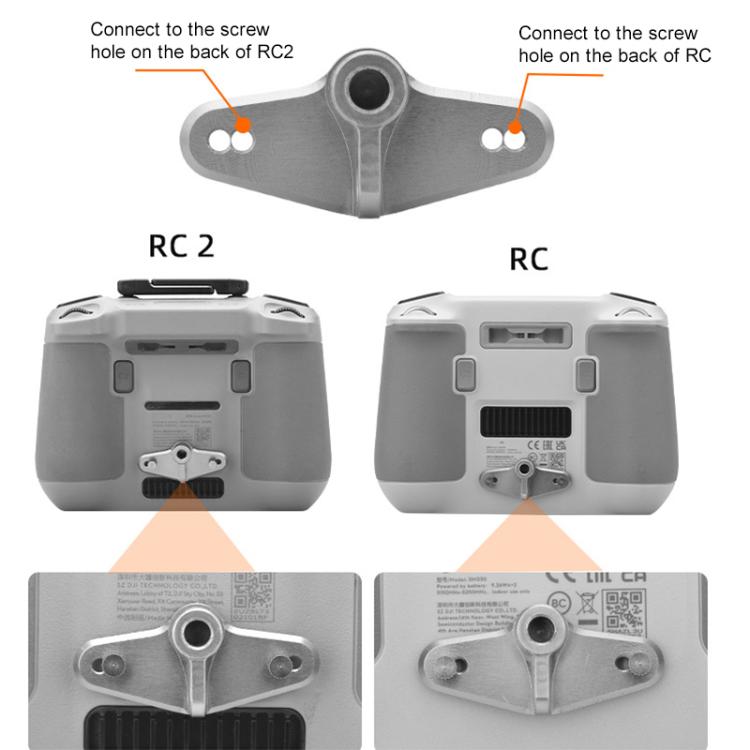 For DJI RC / RC 2 BRDRC Drone Remote Control Adapter Base Bicycle Holder(Black Silver) - Holder Series by BRDRC | Online Shopping UK | buy2fix