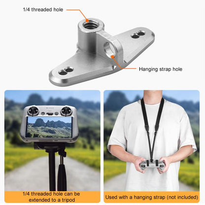 For DJI RC / RC 2 BRDRC Drone Remote Control Adapter Base Bicycle Holder(Black Silver) - Holder Series by BRDRC | Online Shopping UK | buy2fix