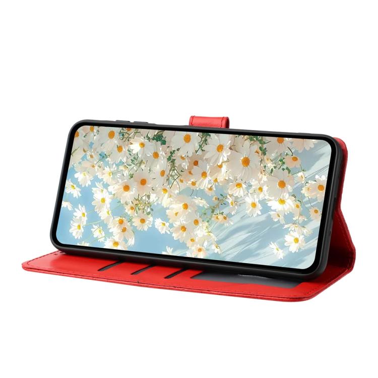 For Google Pixel 10 Daisy Embossed Leather Phone Case(Red) - Google Cases by buy2fix | Online Shopping UK | buy2fix