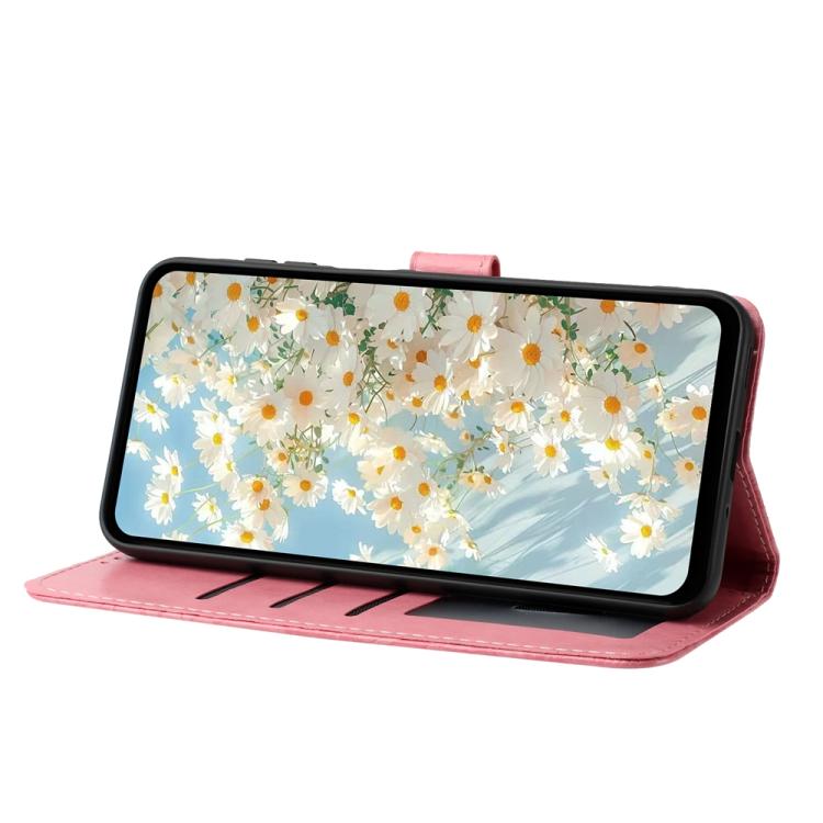 For Google Pixel 10 Daisy Embossed Leather Phone Case(Pink) - Google Cases by buy2fix | Online Shopping UK | buy2fix