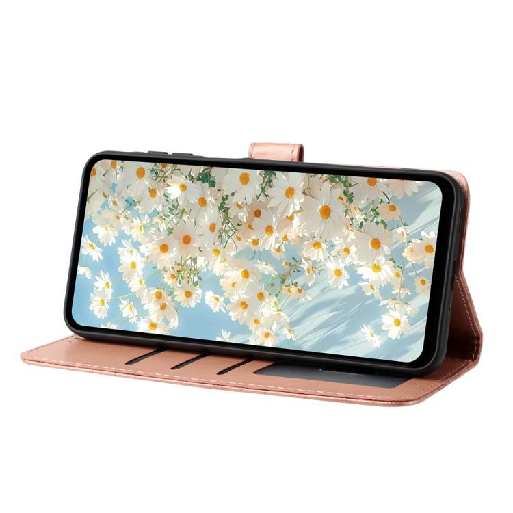 For Google Pixel 10 Daisy Embossed Leather Phone Case(Rose Gold) - Google Cases by buy2fix | Online Shopping UK | buy2fix