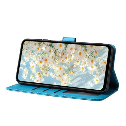 For Google Pixel 10 Daisy Embossed Leather Phone Case(Blue) - Google Cases by buy2fix | Online Shopping UK | buy2fix