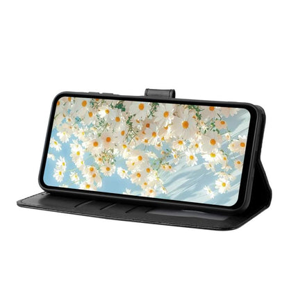For Google Pixel 10 Daisy Embossed Leather Phone Case(Black) - Google Cases by buy2fix | Online Shopping UK | buy2fix