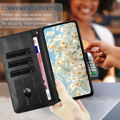 For Google Pixel 10 Pro Daisy Embossed Leather Phone Case(Black) - Google Cases by buy2fix | Online Shopping UK | buy2fix