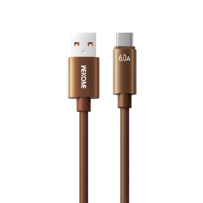 WK WDC-63a 66W USB to Type-C Fast Charging Data Cable, Length: 1.2m(Brown) - USB-C & Type-C Cable by WK | Online Shopping UK | buy2fix