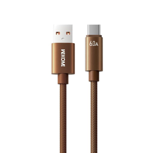WK WDC-63a 66W USB to Type-C Fast Charging Data Cable, Length: 1.2m(Brown) - USB-C & Type-C Cable by WK | Online Shopping UK | buy2fix