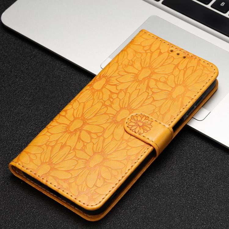 For iPhone Air Daisy Embossed Leather Phone Case(Yellow) - iPhone Air Cases by buy2fix | Online Shopping UK | buy2fix