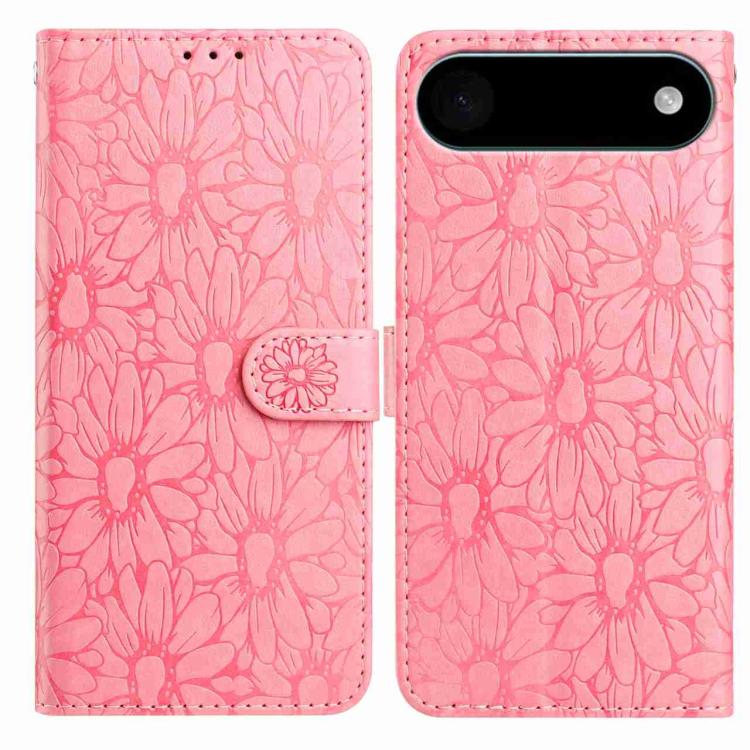 For iPhone Air Daisy Embossed Leather Phone Case(Pink) - iPhone Air Cases by buy2fix | Online Shopping UK | buy2fix