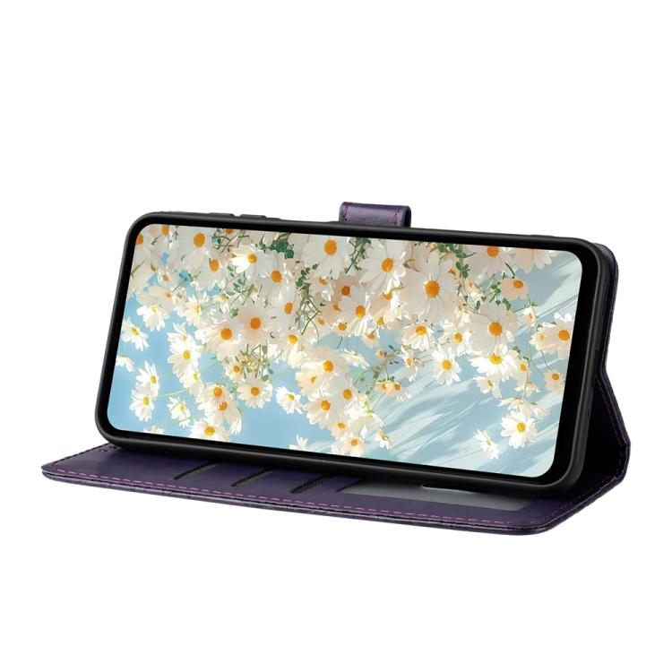 For iPhone Air Daisy Embossed Leather Phone Case(Dark Purple) - iPhone Air Cases by buy2fix | Online Shopping UK | buy2fix