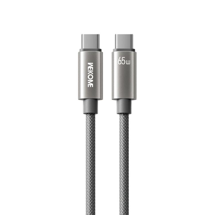 WK WDC-64 PD65W Type-C to Type-C Fast Charging Data Cable, Length: 1.2m(Grey) - USB-C & Type-C Cable by WK | Online Shopping UK | buy2fix