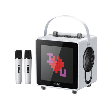 WK Beluga D22 Pixel Desktop Wireless Bluetooth Speaker(White) - Desktop Speaker by WK | Online Shopping UK | buy2fix