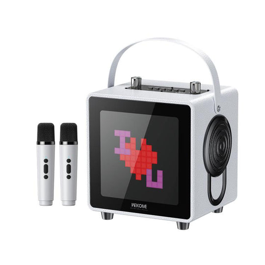 WK Beluga D22 Pixel Desktop Wireless Bluetooth Speaker(White)