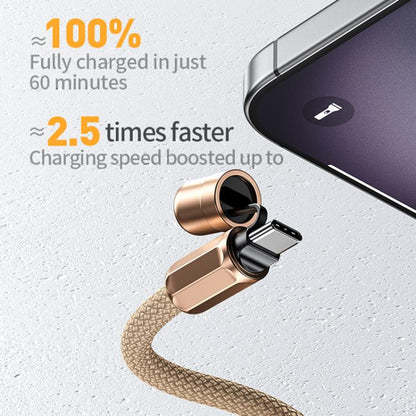 WK WDC-70 65W Type-C to Type-C Phone Lanyard Data Cable, Length: 1.6m(Beige) - USB-C & Type-C Cable by WK | Online Shopping UK | buy2fix