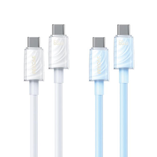 WK WDC-74 65W Type-C to Type-C Fast Charging Data Cable, Length: 1.2m(White) - USB-C & Type-C Cable by WK | Online Shopping UK | buy2fix