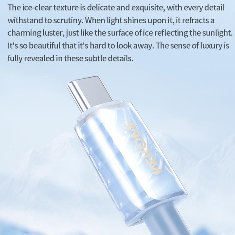 WK WDC-74 65W Type-C to Type-C Fast Charging Data Cable, Length: 1.2m(Blue) - USB-C & Type-C Cable by WK | Online Shopping UK | buy2fix