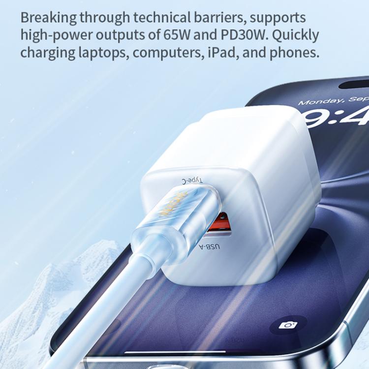 WK WDC-74 65W Type-C to Type-C Fast Charging Data Cable, Length: 1.2m(Blue) - USB-C & Type-C Cable by WK | Online Shopping UK | buy2fix