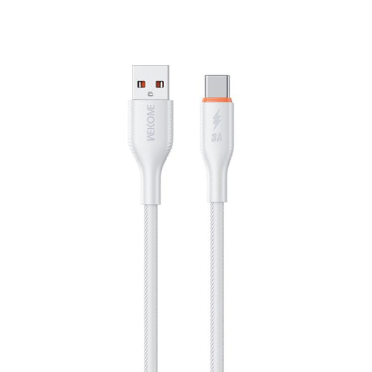 WK WDC-91a 66W USB to Type-C Silicone Data Cable, Length: 1m(White) - USB-C & Type-C Cable by WK | Online Shopping UK | buy2fix