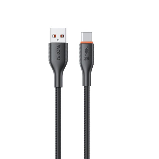 WK WDC-91a 66W USB to Type-C Silicone Data Cable, Length: 1m(Black) - USB-C & Type-C Cable by WK | Online Shopping UK | buy2fix
