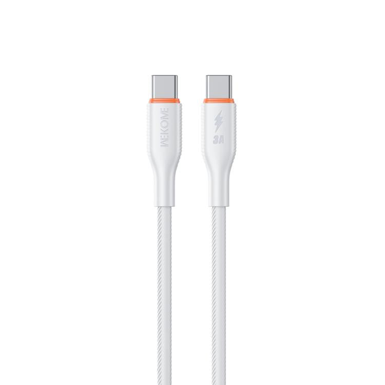 WK WDC-93 65W Type-C to Type-C Silicone Data Cable, Length: 1.2m(White) - USB-C & Type-C Cable by WK | Online Shopping UK | buy2fix