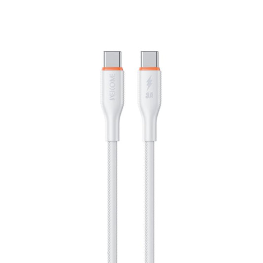 WK WDC-93 65W Type-C to Type-C Silicone Data Cable, Length: 1.2m(White) - USB-C & Type-C Cable by WK | Online Shopping UK | buy2fix