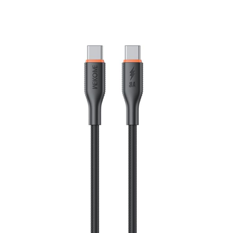 WK WDC-93 65W Type-C to Type-C Silicone Data Cable, Length: 1.2m(Black) - USB-C & Type-C Cable by WK | Online Shopping UK | buy2fix