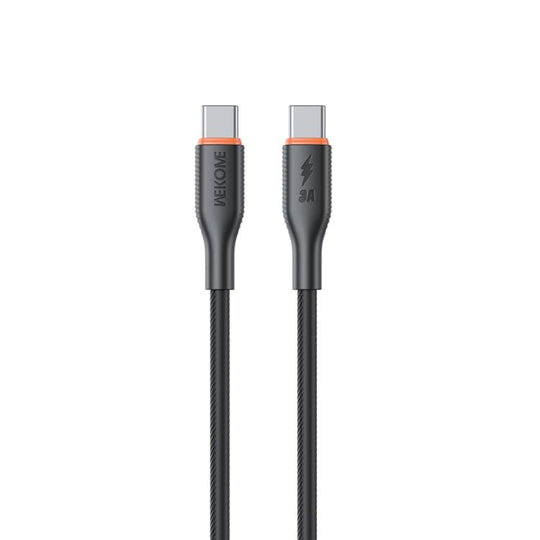 WK WDC-93 65W Type-C to Type-C Silicone Data Cable, Length: 1.2m(Black)