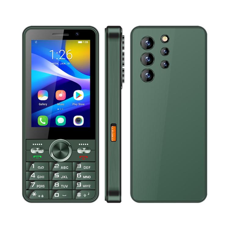 UNIWA XS24 Keypad Phone, 2GB+16GB, 3.5 inch Android 8.1 Mediatek MT6737M Quad Core, Flashlights, Network: 4G, Support Google Store, Plug:US Plug(Green) - Others by UNIWA | Online Shopping UK | buy2fix