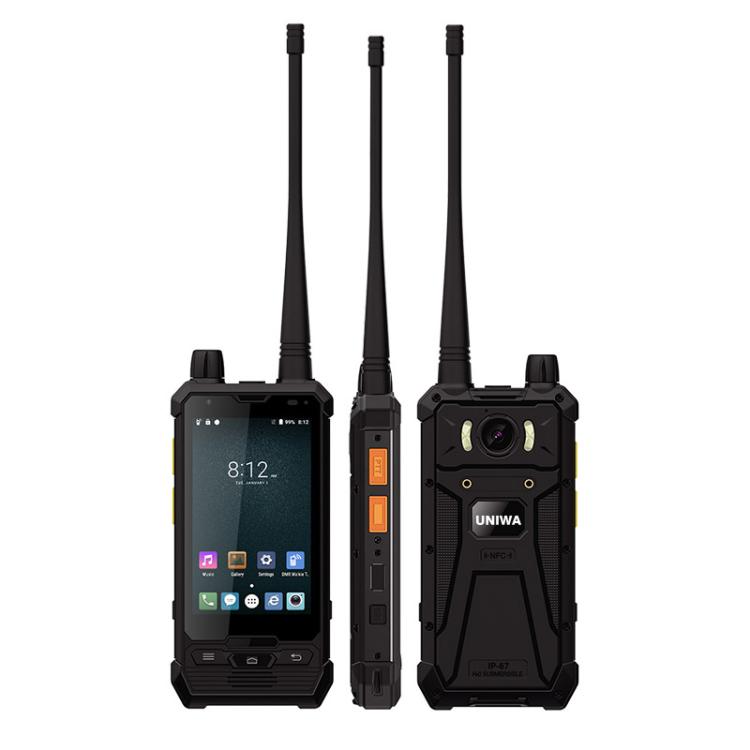 UNIWA P2 Plus UHF Walkie-Talkie Rugged Phone, 3GB+32GB, 4.0 inch Android 9.0 Mediatek MT6762 Octa Core, Network: 4G, NFC, Plug:EU Plug(Black) - UNIWA by UNIWA | Online Shopping UK | buy2fix