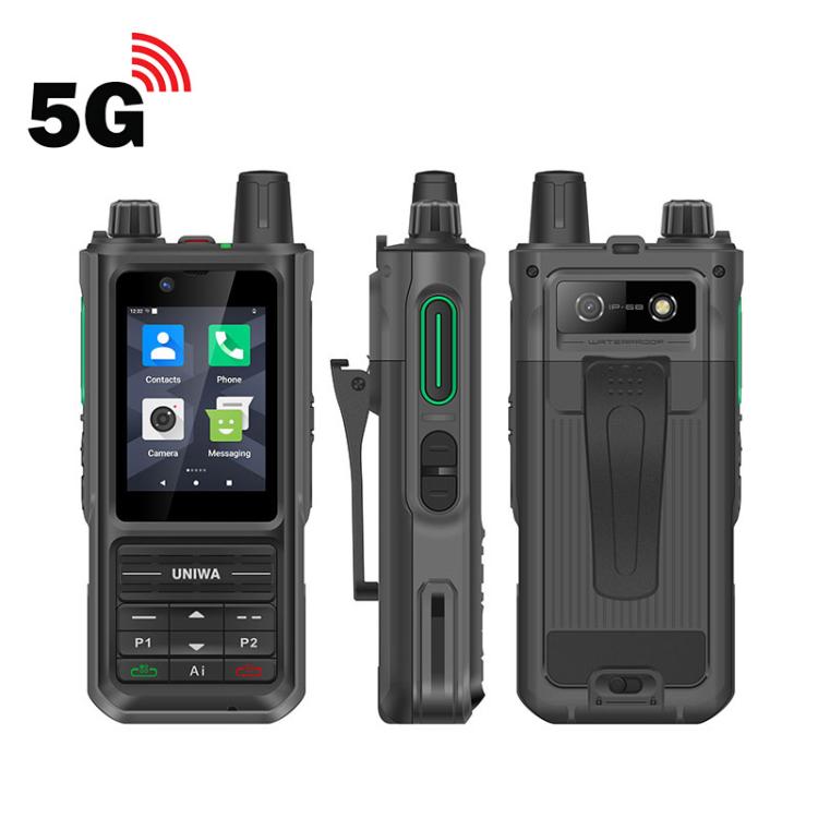 UNIWA NR120 PoC Walkie-Talkie Rugged Phone, 3GB+32GB, 2.4 inch Android 13 Unisoc T158 Octa Core, Network: 5G, NFC, SOS, Plug:EU Plug(Black) - UNIWA by UNIWA | Online Shopping UK | buy2fix