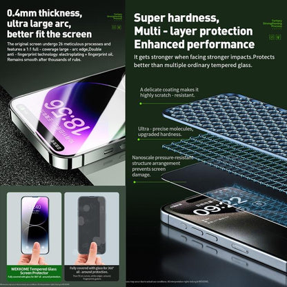 For iPhone 16 Pro Max WK WTP-097 Jungle Series Kinkong 6D Curved Privacy Tempered Glass Film - iPhone 16 Pro Max Tempered Glass by WK | Online Shopping UK | buy2fix