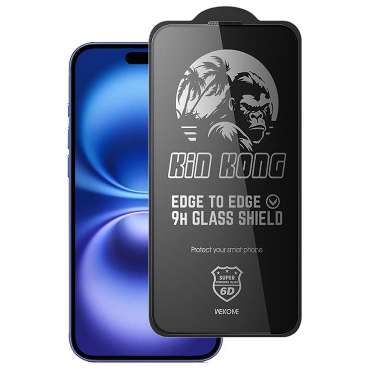 For iPhone 16 / 15 WK WTP-097 Jungle Series Kinkong 6D Curved Privacy Tempered Glass Film - iPhone 16 Tempered Glass by WK | Online Shopping UK | buy2fix