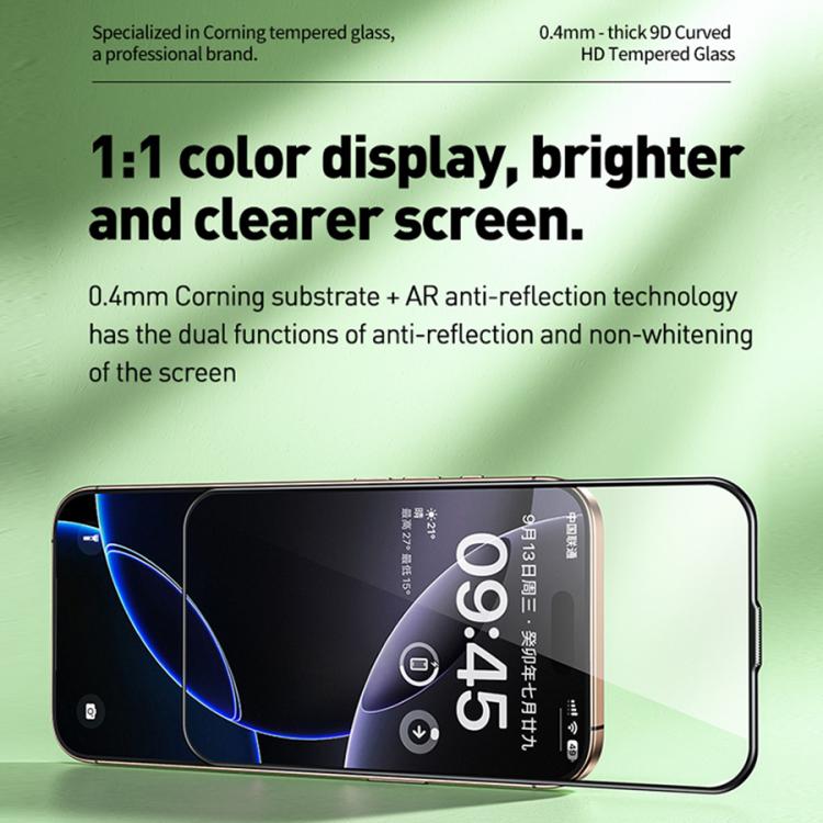 For iPhone 16 Pro WK WTP-102 Jungle Series Kinkong Corning 9D Curved HD Tempered Glass Film - iPhone 16 Pro Tempered Glass by WK | Online Shopping UK | buy2fix