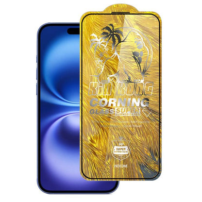 For iPhone 16 / 15 WK WTP-102 Jungle Series Kinkong Corning 9D Curved HD Tempered Glass Film - iPhone 16 Tempered Glass by WK | Online Shopping UK | buy2fix