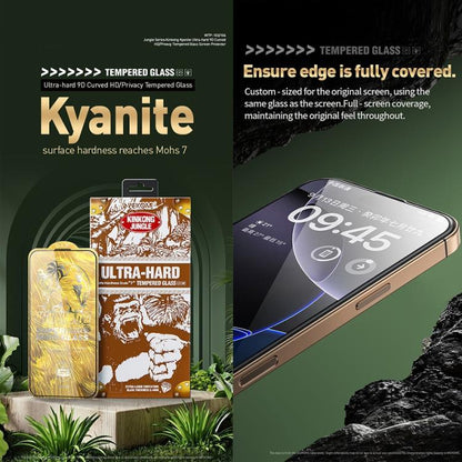 For iPhone 16 / 15 WK WTP-103 Jungle Series Kinkong Kyanite Ultra-hard 9D Curved HD Aluminum Glass Film - iPhone 16 Tempered Glass by WK | Online Shopping UK | buy2fix